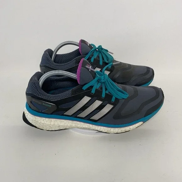 Adidas Shoes Women Size 10.5 Energy Boost Gray Athletic Running Sneakers 4112 - Picture 2 of 16